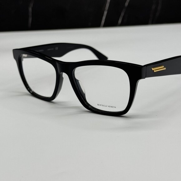 NEW BOTTEGA VENETA BV1120OA 001 BLACK SQUARE WOMEN EYEGLASSES - Picture 7 of 10